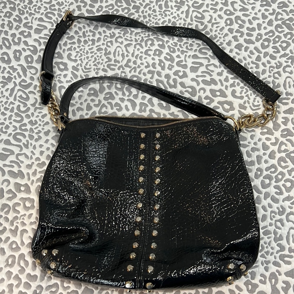 Michael kors studded patent leather purse